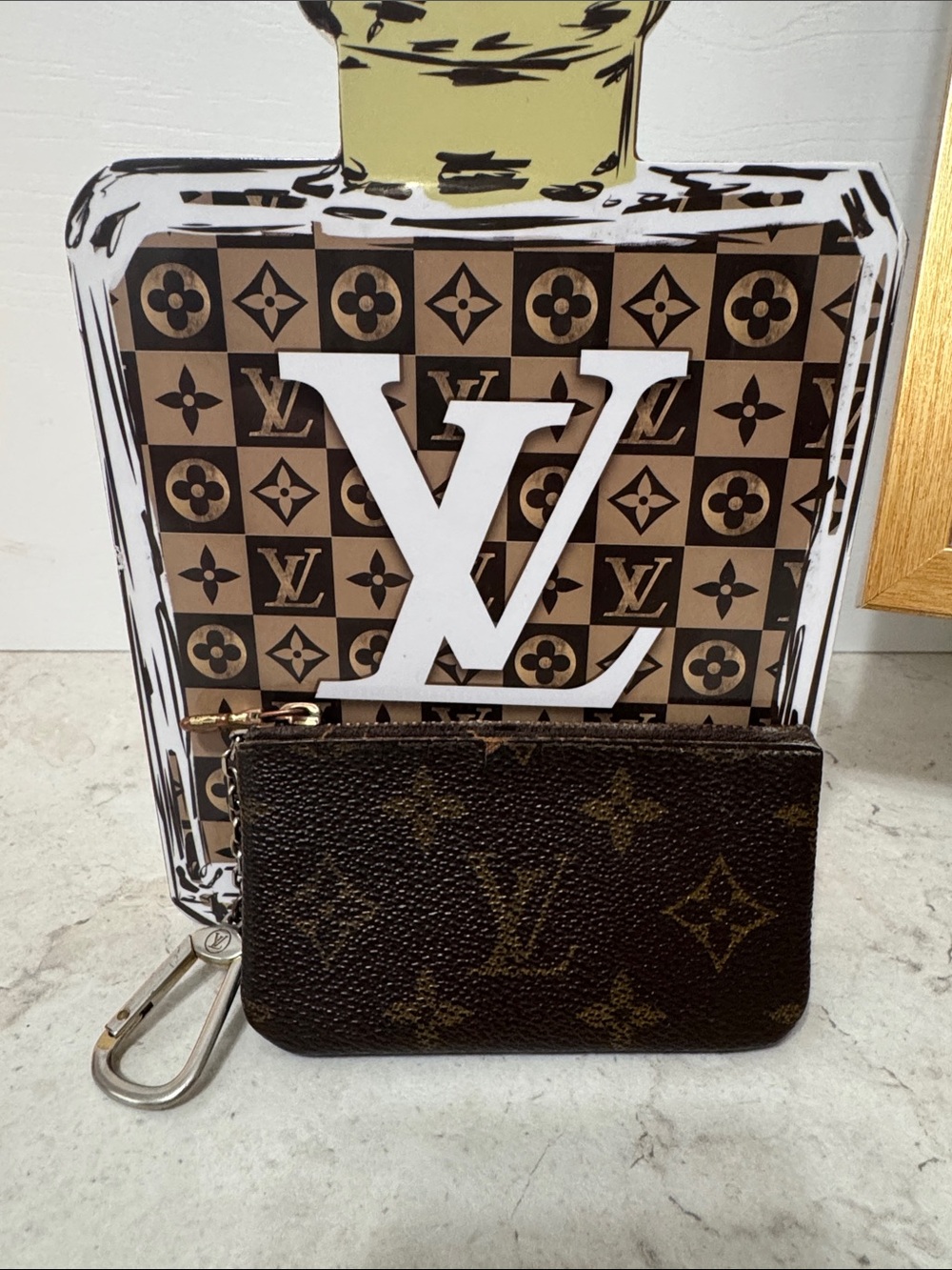 Louis Vuitton Brown Monogram Key Cles